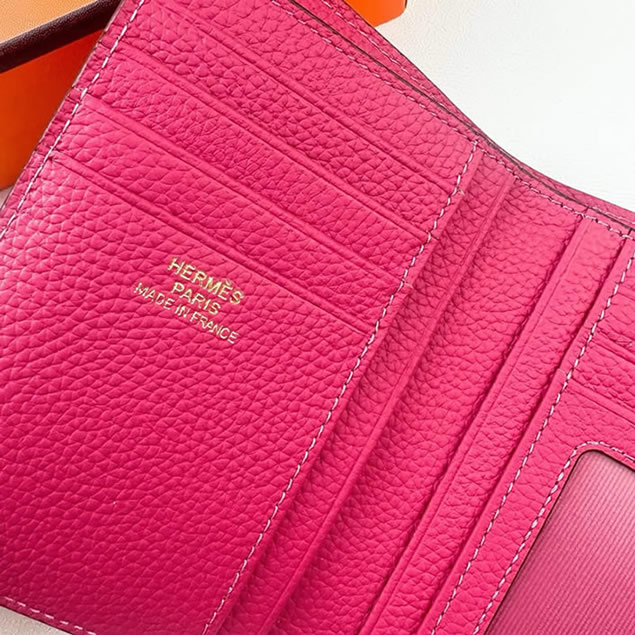 エルメス風 ルリ 三つ折り財布 アリゲーター型押し ブラック ゴールド金具 レディースher231