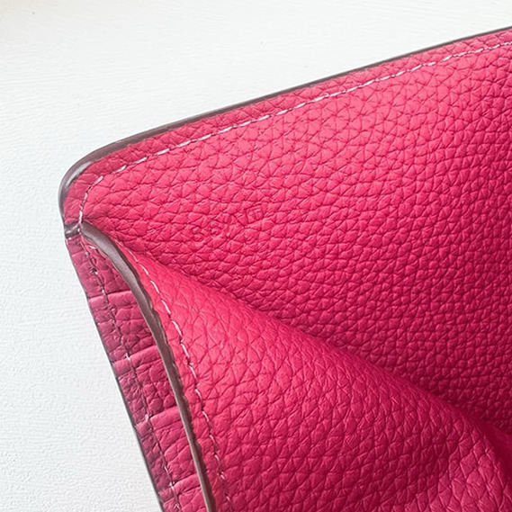 エルメス風 ルリ 三つ折り財布 アリゲーター型押し ブラック ゴールド金具 レディースher231