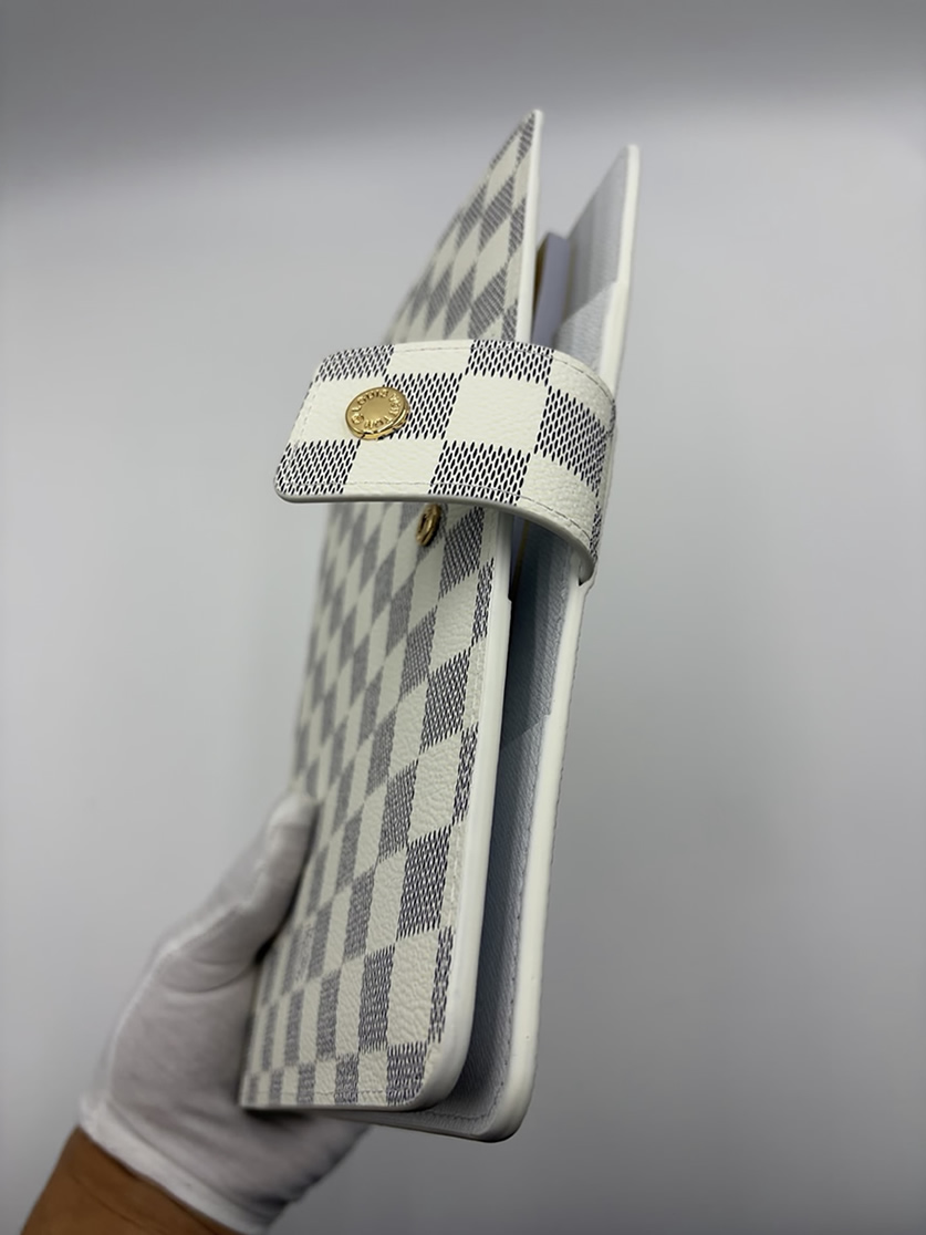 ルイヴィトン風 ダミエ・アズール アジェンダ mm 手帳カバー 6穴式 システム手帳 2026年カレンダー付m20002