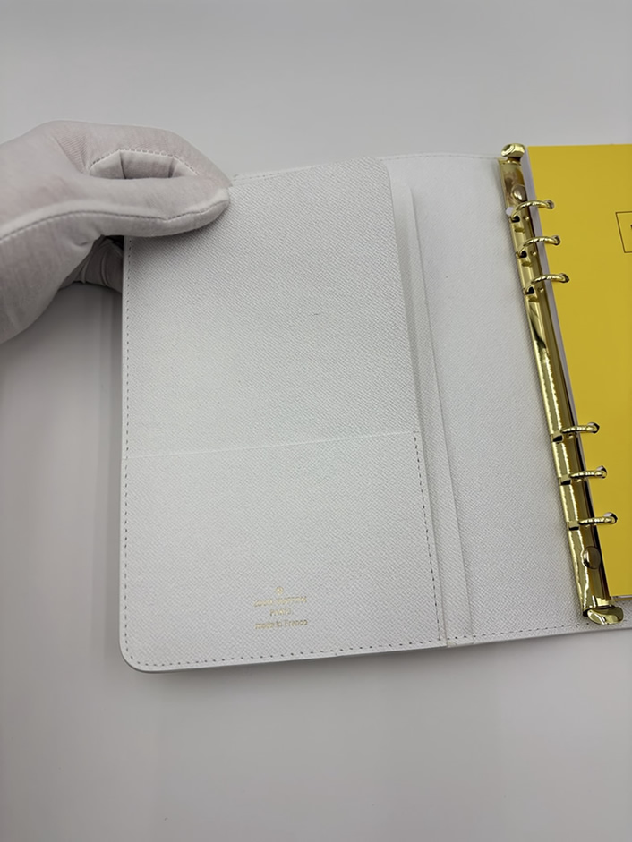 ルイヴィトン風 ダミエ・アズール アジェンダ mm 手帳カバー 6穴式 システム手帳 2026年カレンダー付m20002