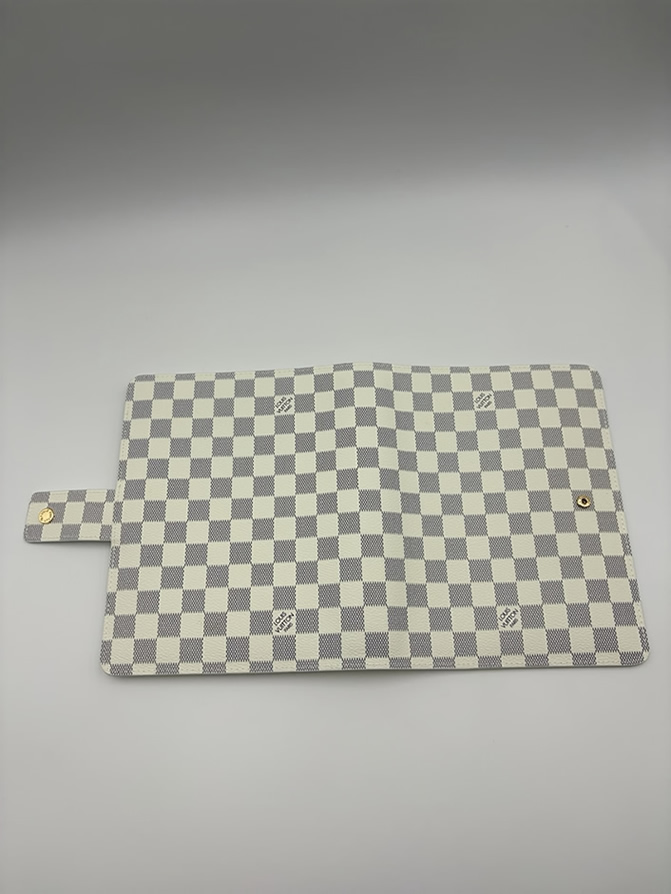 ルイヴィトン風 ダミエ・アズール アジェンダ mm 手帳カバー 6穴式 システム手帳 2026年カレンダー付m20002