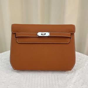 エルメス ケリー ゴールド トゴ シルバー金具 w刻印 ハンドバッグ レディース he001