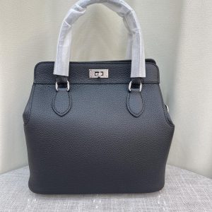 エルメス ボリード 1923 25 ローズ トリヨンクレマンス シルバー金具 w刻印 ハンドバッグ 黒 レディース he006