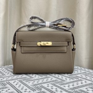 エルメス ゲタ エトゥープ トリヨンクレマンス ゴールド金具 w刻印 ショルダーバッグ レディース