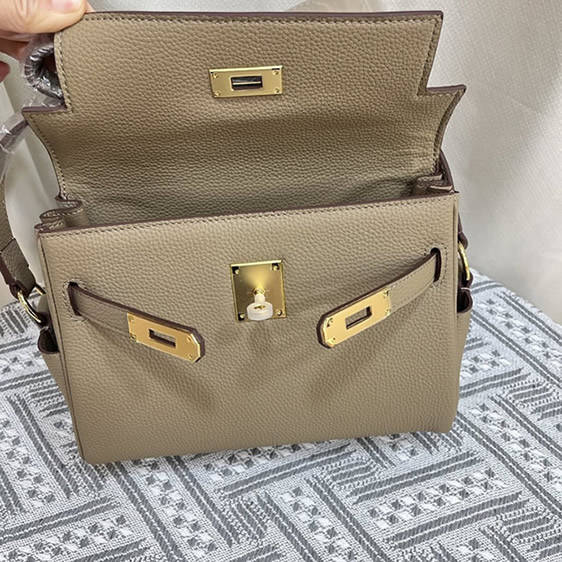 エルメス ゲタ トリヨンクレマンス ゴールド金具 w刻印 ショルダーバッグ レディース he019