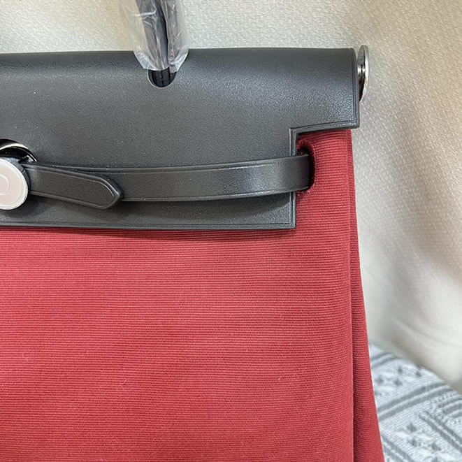 エルメス エールバッグ・ジップ 31 トワルオフィシエ シルバー金具 w刻印 ハンドバッグ レディース he030