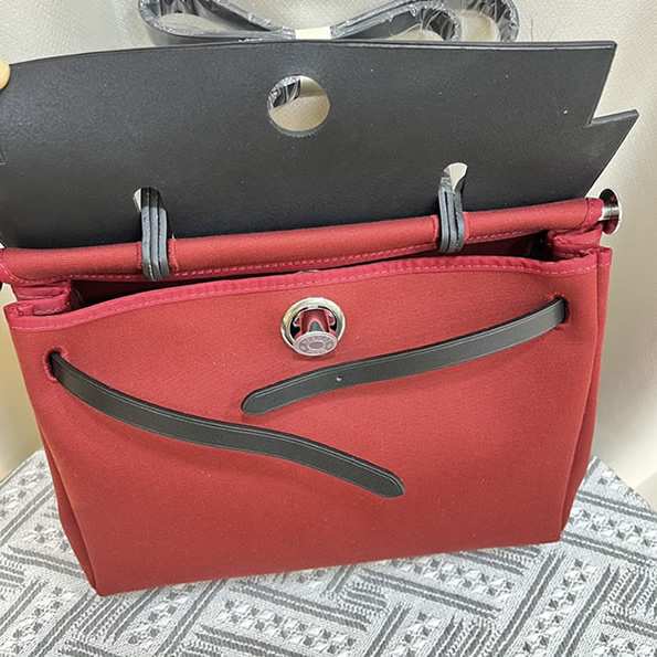 エルメス エールバッグ・ジップ 31 トワルオフィシエ シルバー金具 w刻印 ハンドバッグ レディース he030