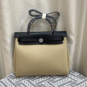 エルメス エールバッグ・ジップ 31 トワルオフィシエ シルバー金具 w刻印 ハンドバッグ レディース he031