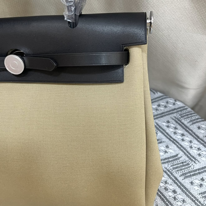 エルメス エールバッグ・ジップ 31 トワルオフィシエ シルバー金具 w刻印 ハンドバッグ レディース he031