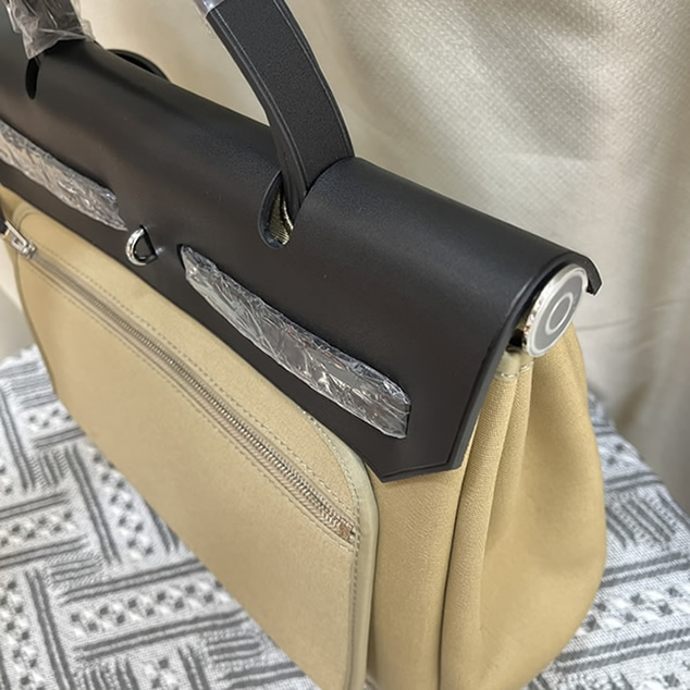 エルメス エールバッグ・ジップ 31 トワルオフィシエ シルバー金具 w刻印 ハンドバッグ レディース he031