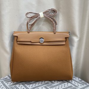 エルメス エールバッグ・ジップ 31 トワルオフィシエ シルバー金具 w刻印 ハンドバッグ レディース he034