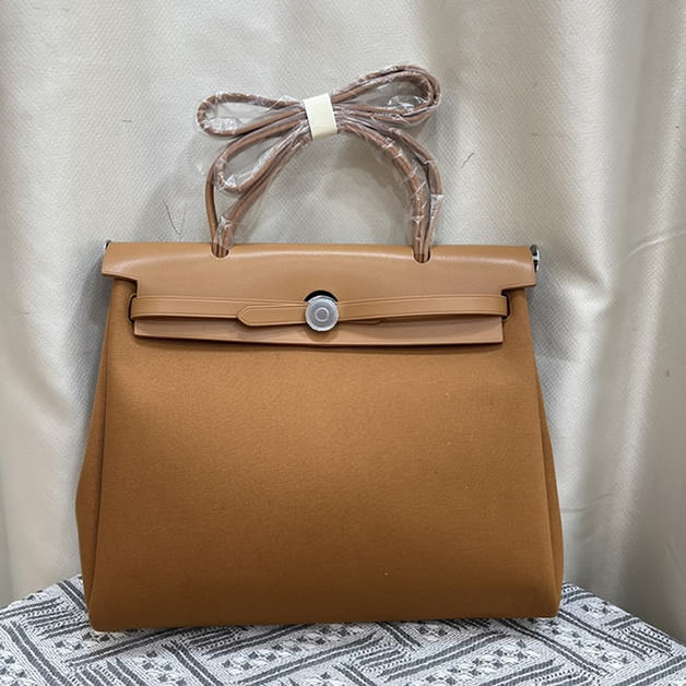 エルメス エールバッグ・ジップ 31 トワルオフィシエ シルバー金具 w刻印 ハンドバッグ レディース he034