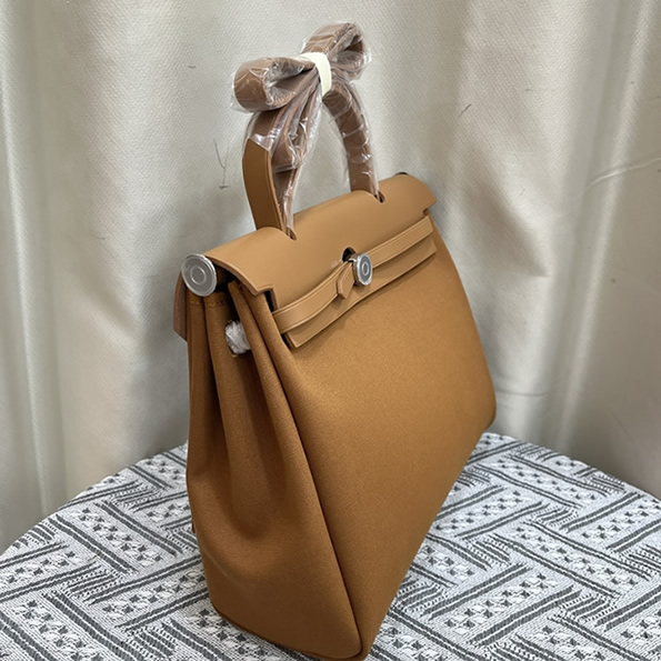 エルメス エールバッグ・ジップ 31 トワルオフィシエ シルバー金具 w刻印 ハンドバッグ レディース he034