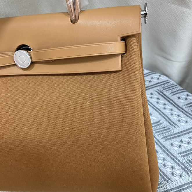 エルメス エールバッグ・ジップ 31 トワルオフィシエ シルバー金具 w刻印 ハンドバッグ レディース he034