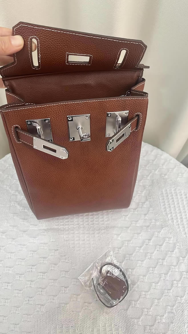 エルメス ケリーアド 2 pm トゴ シルバー金具 w刻印 リュックサック バックパック レディース he038