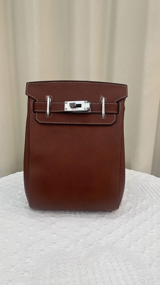 エルメス ケリーアド 2 pm トゴ シルバー金具 w刻印 リュックサック バックパック レディース he038