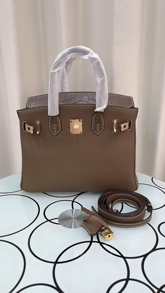 エルメス バーキン 25 30 タッチ ナタ/ベトン アリゲーターマット トリヨンクレマンス 金具 w刻印 he041