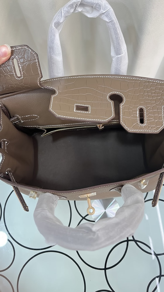 エルメス バーキン 25 30 タッチ ナタ/ベトン アリゲーターマット トリヨンクレマンス 金具 w刻印 he041