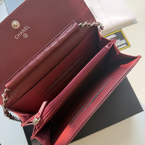 シャネル chanel 19 チェーンウォレット マトラッセ キャビアスキン ボルドー シルバー金具 星チャーム ショルダーバッグ ch