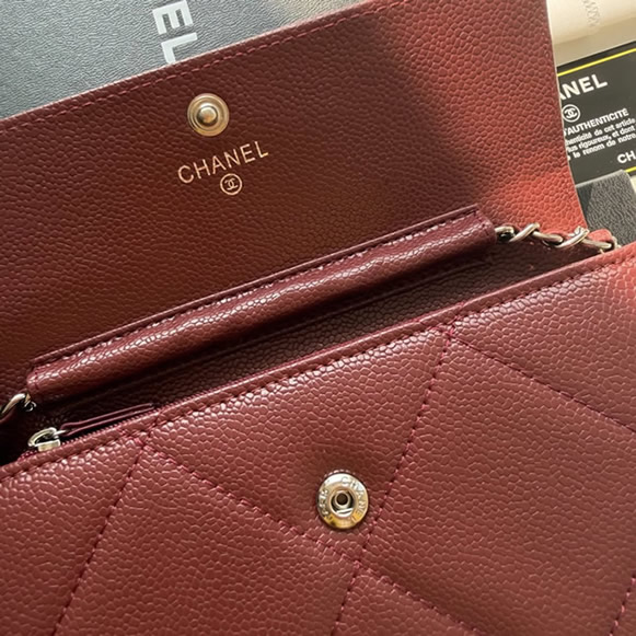 シャネル chanel 19 チェーンウォレット マトラッセ キャビアスキン ボルドー シルバー金具 星チャーム ショルダーバッグ ch