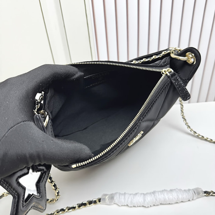 シャネル マトラッセ チェーンウォレット ラムスキン ブラック ゴールド金具 woc ch6207