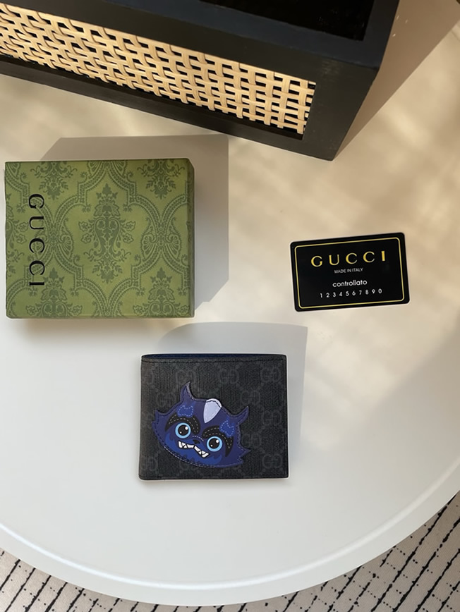 グッチ ggスプリーム モンスター 刺繍 カードケース パスケース 名刺入れ guc855708