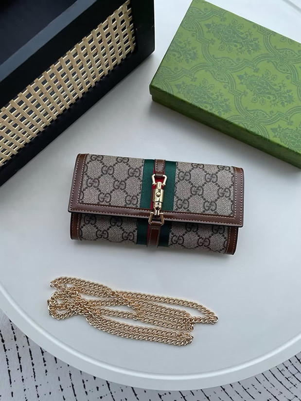 グッチ ジャッキー 1961 ggスプリーム チェーンウォレット ショルダーバッグ guc