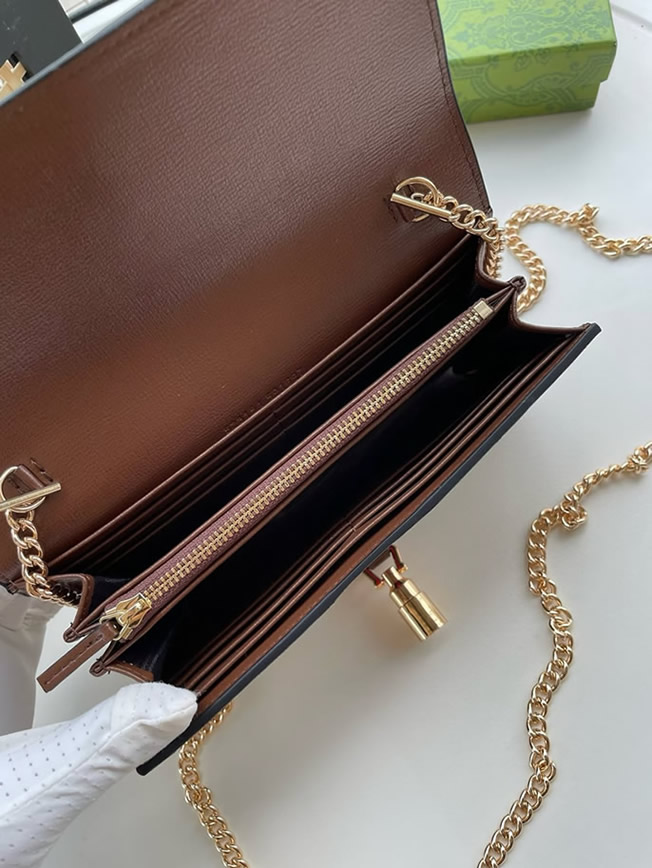 グッチ ジャッキー 1961 ggスプリーム チェーンウォレット ショルダーバッグ guc