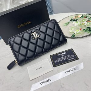 シャネル マトラッセ ラムスキン ジップアラウンド 財布 ブラック ゴールド金具 chg2608 (复制)