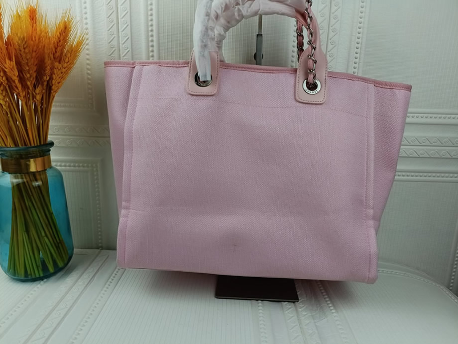 シャネル ドーヴィル ラージ トートバッグ ブラック/ホワイト ツイード シルバー金具 ch66942