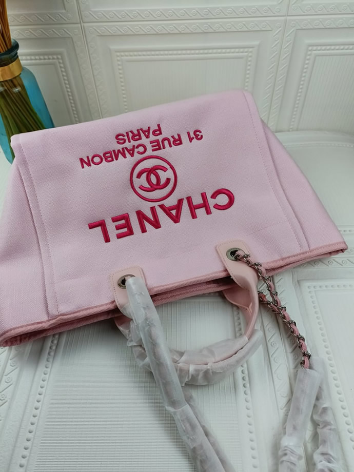 シャネル ドーヴィル ラージ トートバッグ ブラック/ホワイト ツイード シルバー金具 ch66942