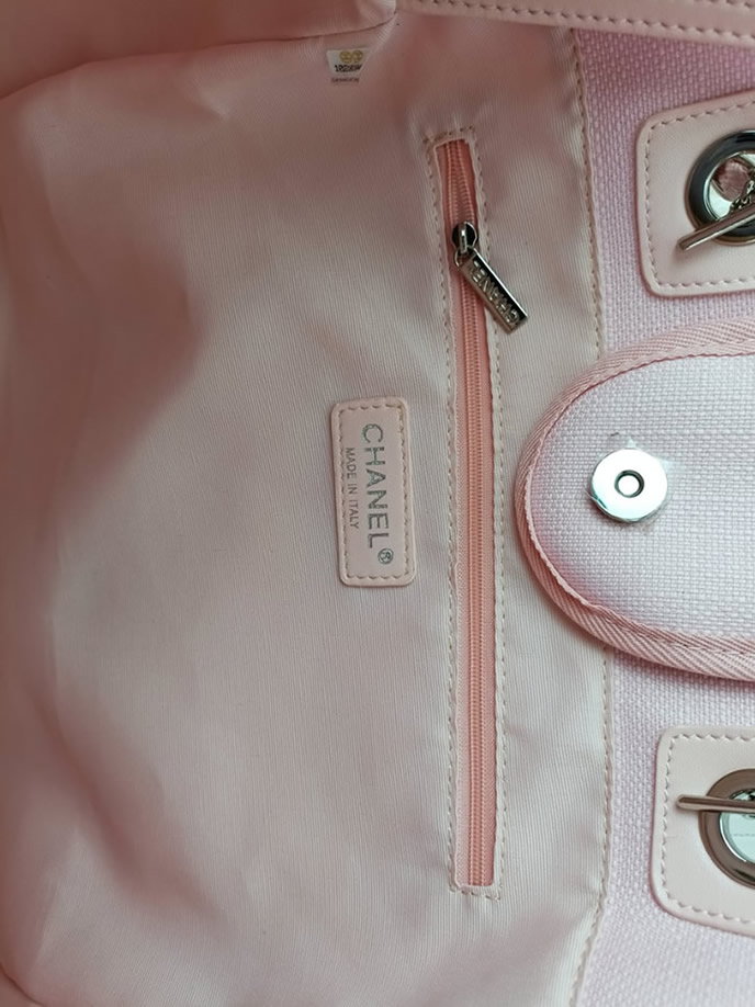 シャネル ドーヴィル ラージ トートバッグ ブラック/ホワイト ツイード シルバー金具 ch66942