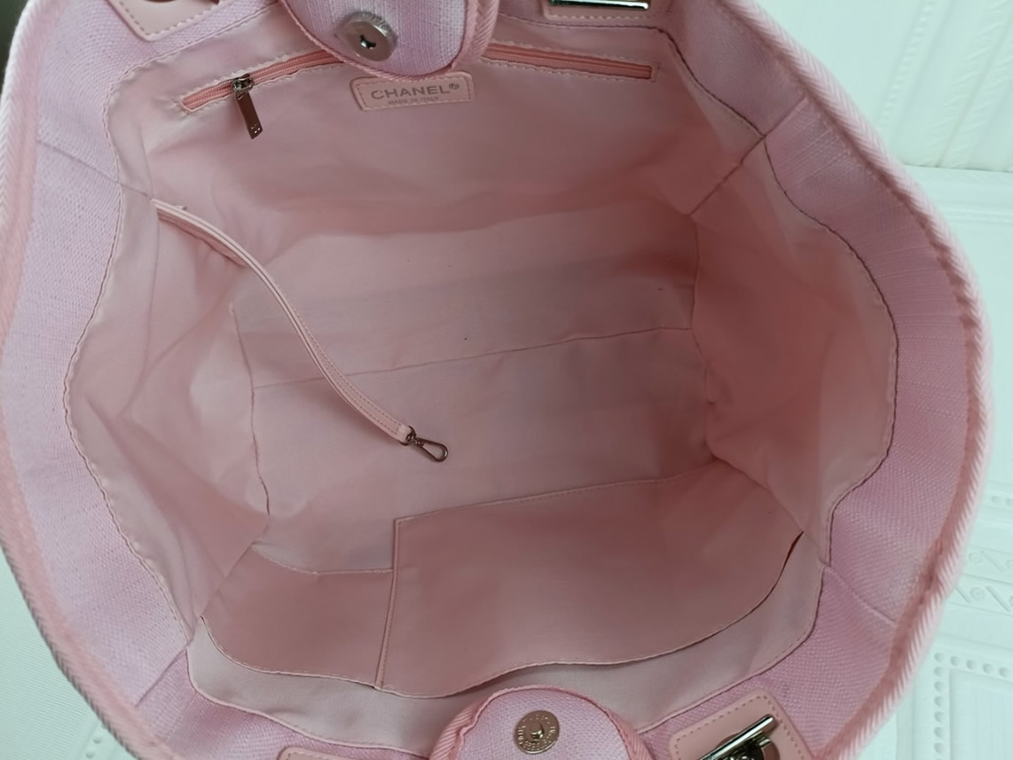 シャネル ドーヴィル ラージ トートバッグ ブラック/ホワイト ツイード シルバー金具 ch66942