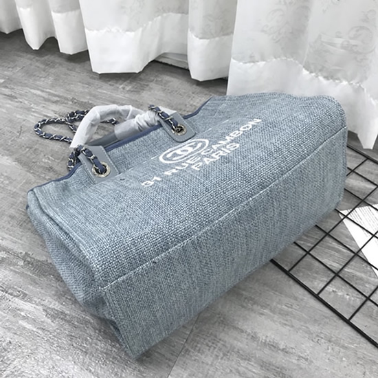 シャネル ドーヴィル ラージ トートバッグ グレー キャンバス シルバー金具 ch66942 (复制)