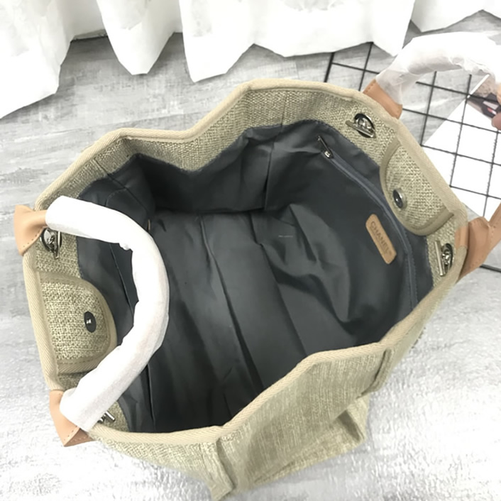 シャネル ドーヴィル ラージ トートバッグ イエロー キャンバス シルバー金具 ch66942 (复制)