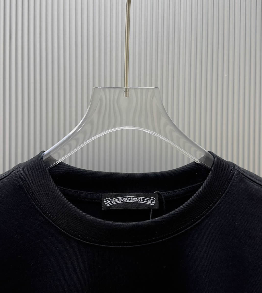 クロムハーツ フローラルクロス グラフィック tシャツ ブラック fs003