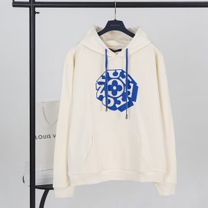 ルイ・ヴィトン オクタゴン モノグラム フーディー ホワイト/ブルー fs016