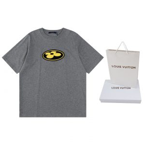 ルイ・ヴィトン モノグラム フラワー パッチ tシャツ グレー fs021