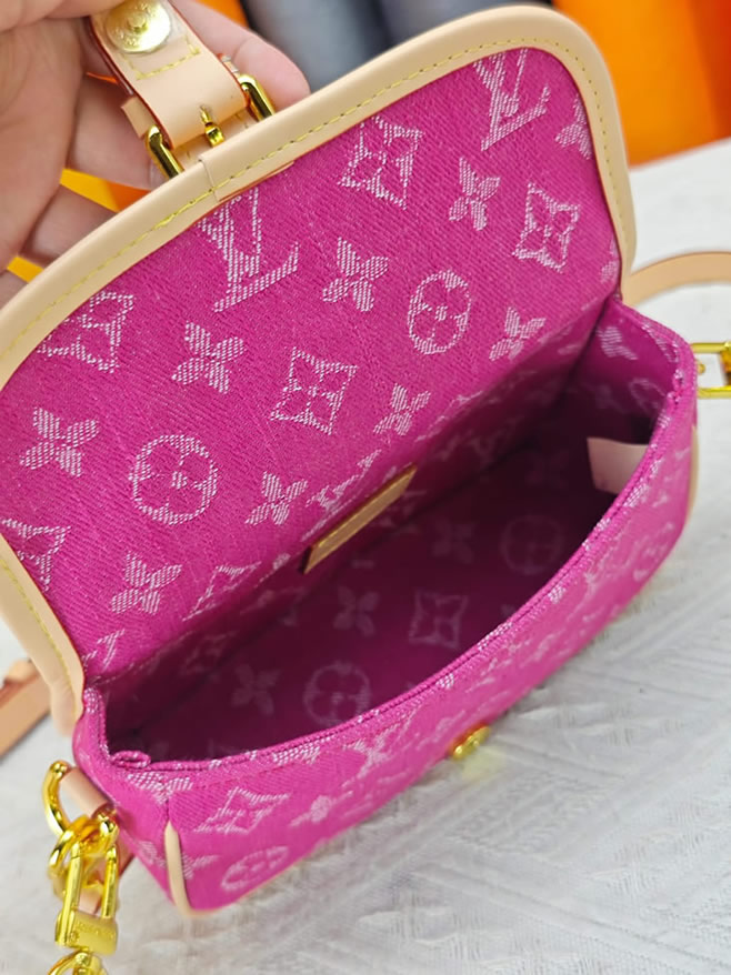 ルイ・ヴィトン マイクロ・メティス モノグラム・デニム フューシャ m27700