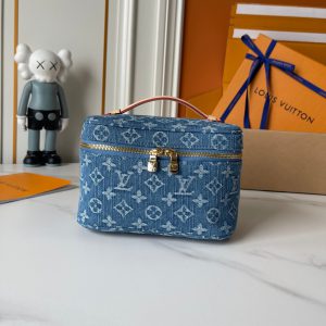 ルイ・ヴィトン ニース・ミニ モノグラム・デニム ブルー m42263