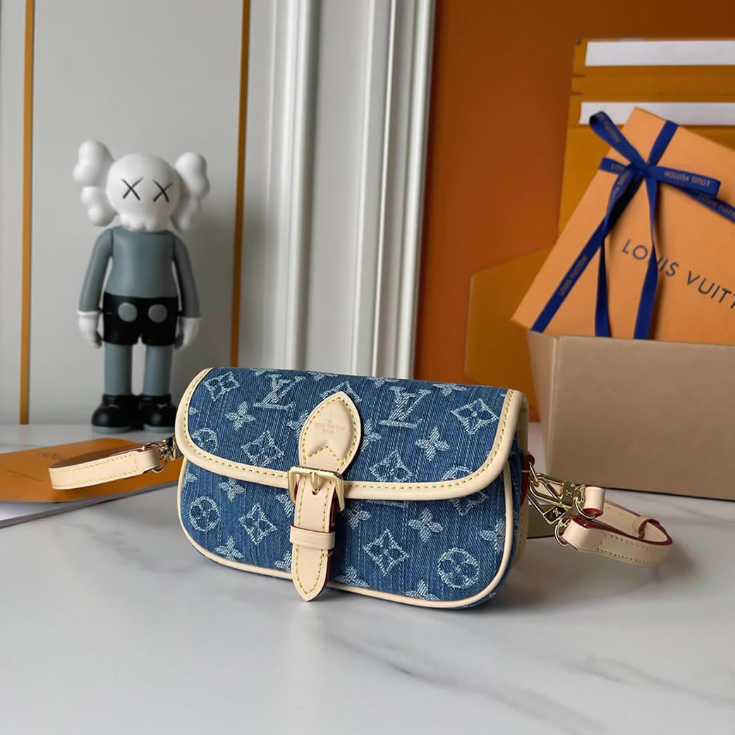 ルイ・ヴィトン マイクロ・メティス モノグラム・デニム ブルー m27700