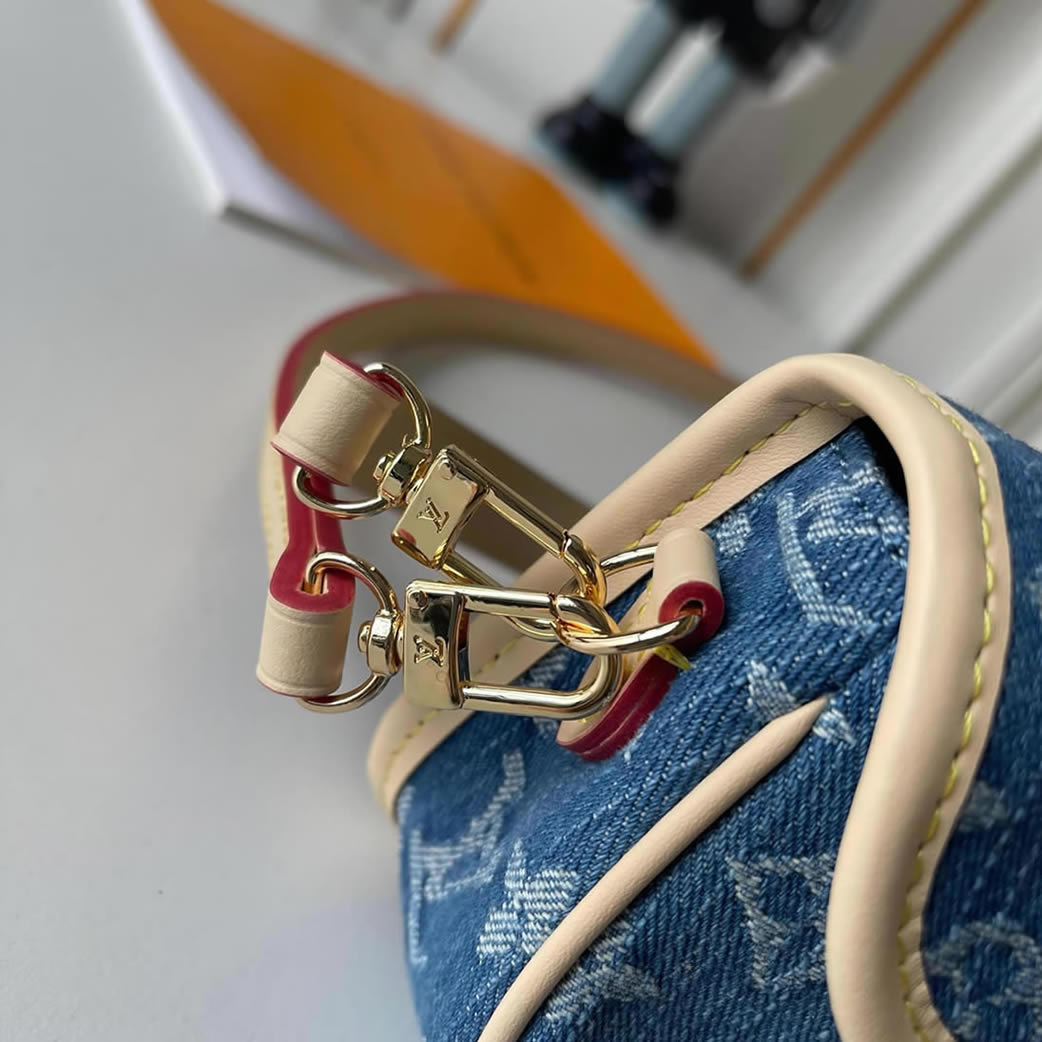 ルイ・ヴィトン マイクロ・メティス モノグラム・デニム ブルー m27700