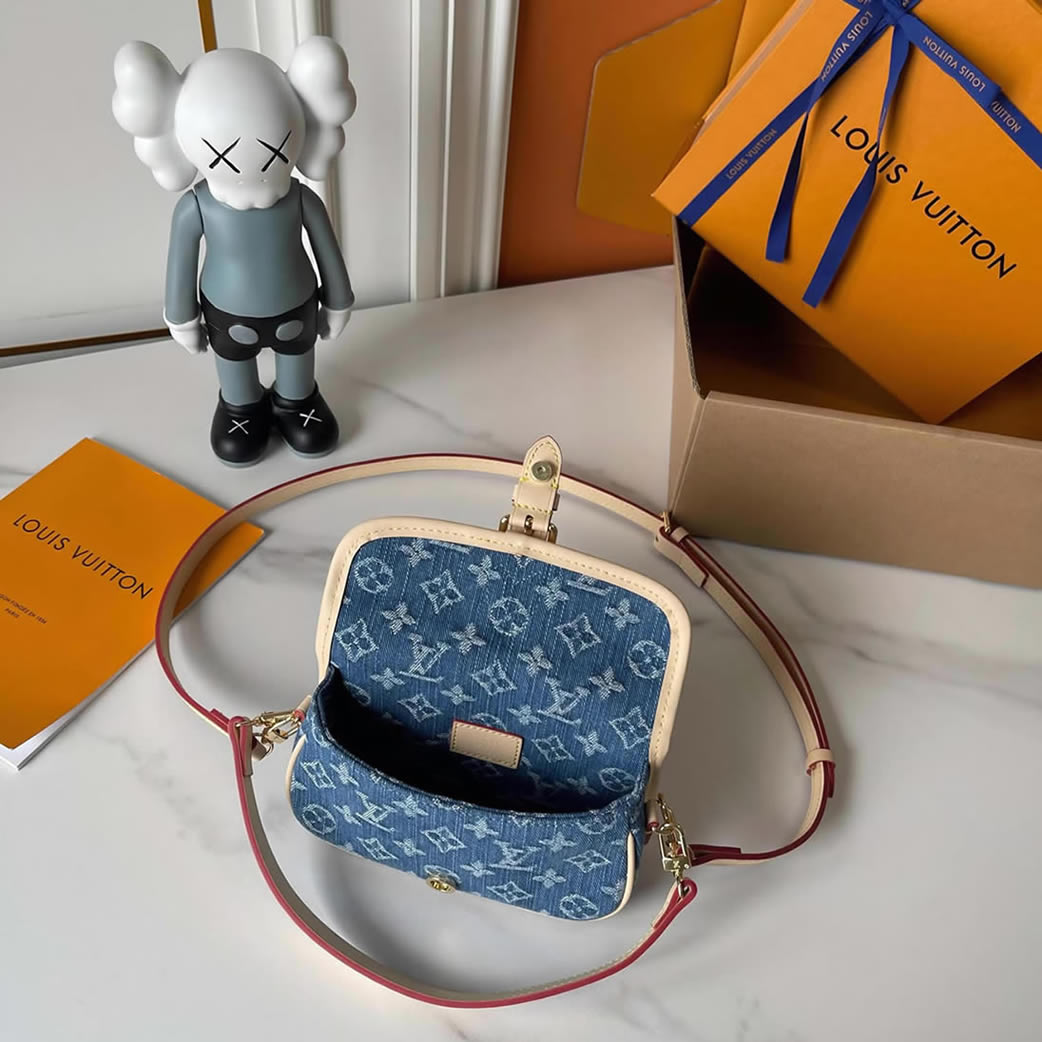 ルイ・ヴィトン マイクロ・メティス モノグラム・デニム ブルー m27700