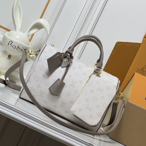 ルイ・ヴィトン モノグラム・アンプラント スピーディ バンドリエール 30 ホワイトグレー m18076