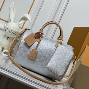 ルイ・ヴィトン モノグラム・アンプラント スピーディ バンドリエール 30 シルバー m18076