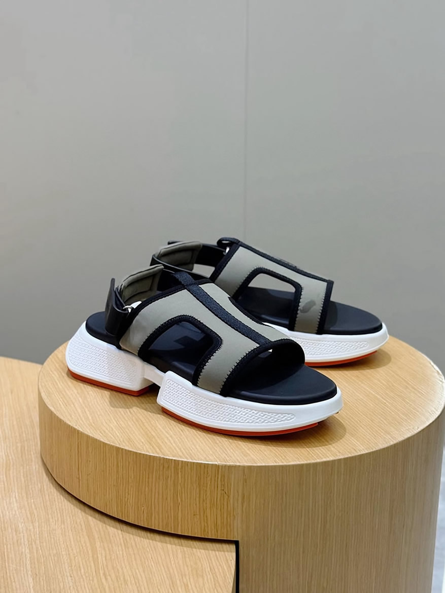 エルメス ゲット サンダル キャンバス カーキ shoes001 (复制)