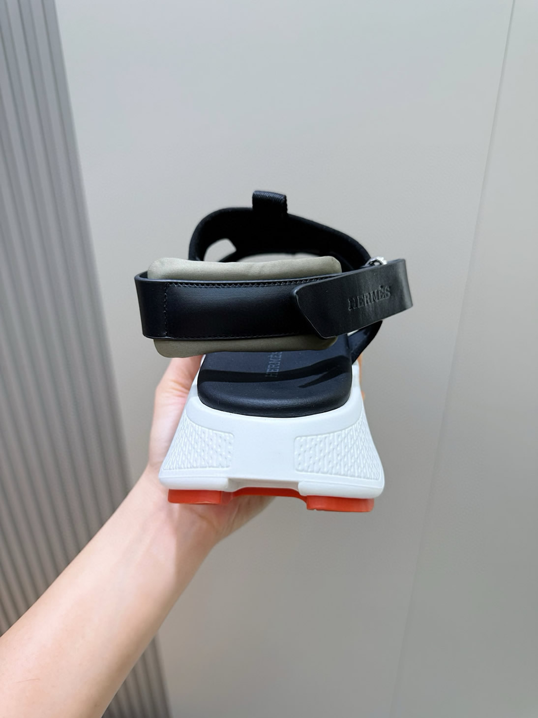 エルメス ゲット サンダル キャンバス カーキ shoes002