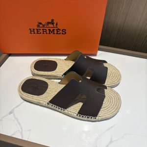 エルメス アンティグア サンダル エスパドリーユ ブラウン shoes009