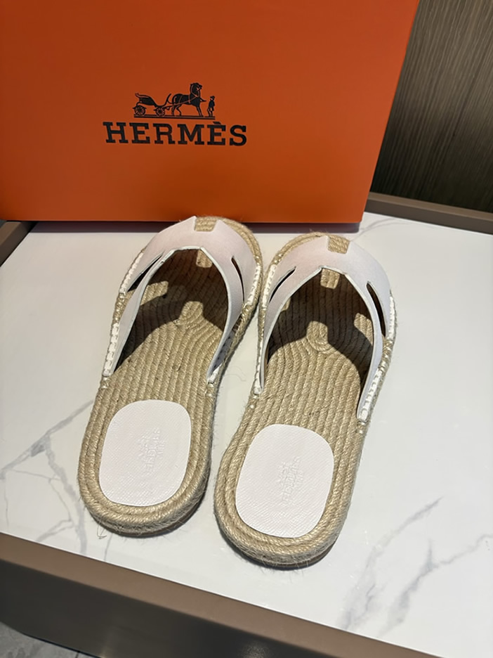 エルメス アンティグア サンダル エスパドリーユ ホワイト shoes012