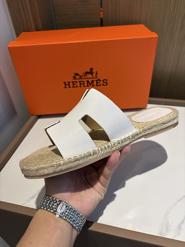 エルメス アンティグア サンダル エスパドリーユ ホワイト shoes012